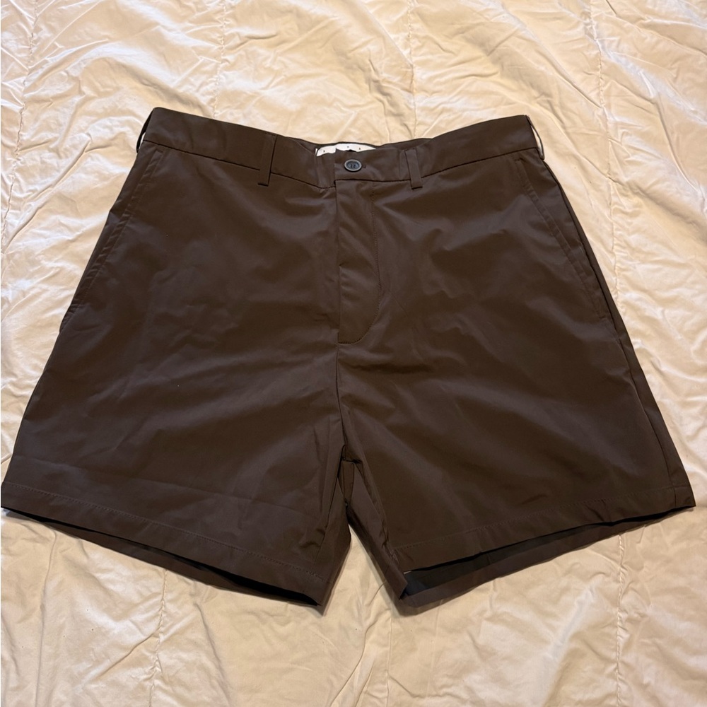 NWT Ranra Brown Sulphur Lined Shorts Size XL